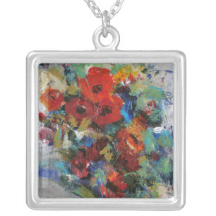 Splash of Color II Silver Plated Necklace