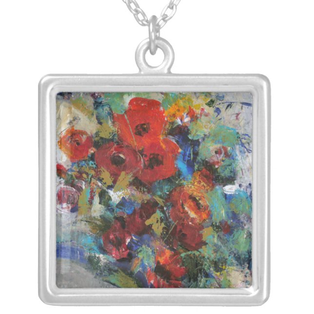 Splash of Color II Silver Plated Necklace (Front)