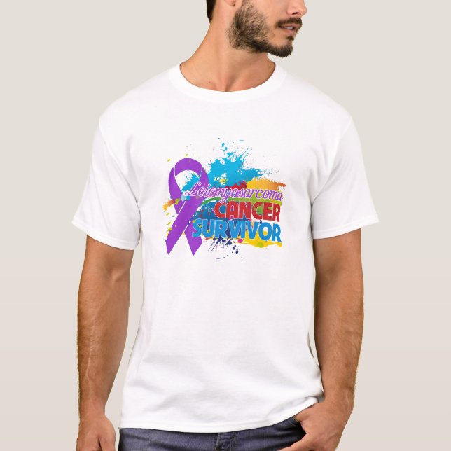 Splash of Color - Leiomyosarcoma Survivor T-Shirt (Front)