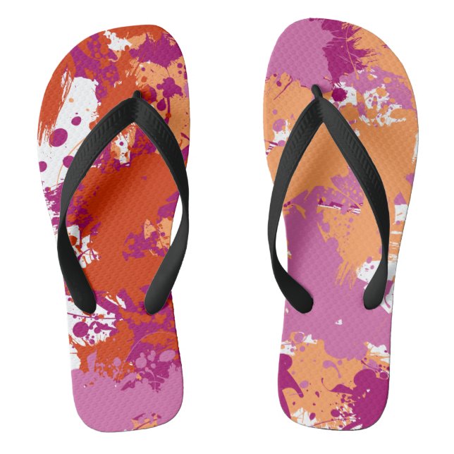 Splash of Color | Lesbian Pride  Flip Flops (Footbed)