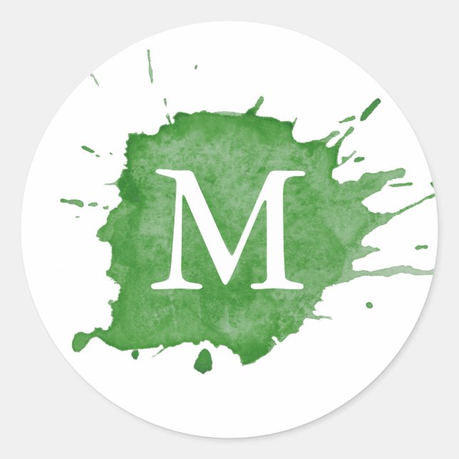 Splash Of Color ⎥ Monogram Sticker (Front)