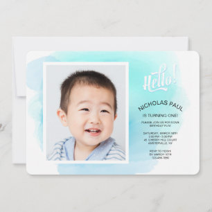 Splash of Color Photo Invitation