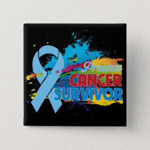 Splash of Color - Prostate Cancer Survivor Pinback Button