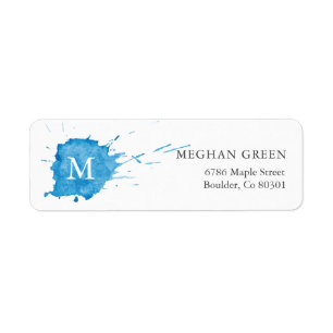 Splash Of Color   Return Address Label