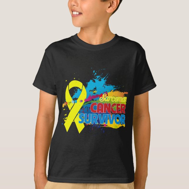 Splash of Color - Sarcoma Survivor T-Shirt (Front)