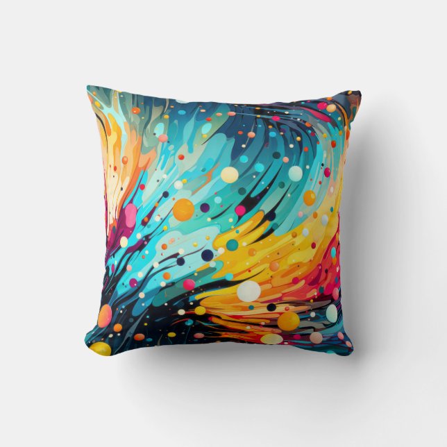 Splash Of Color Throw Pillow (Front)