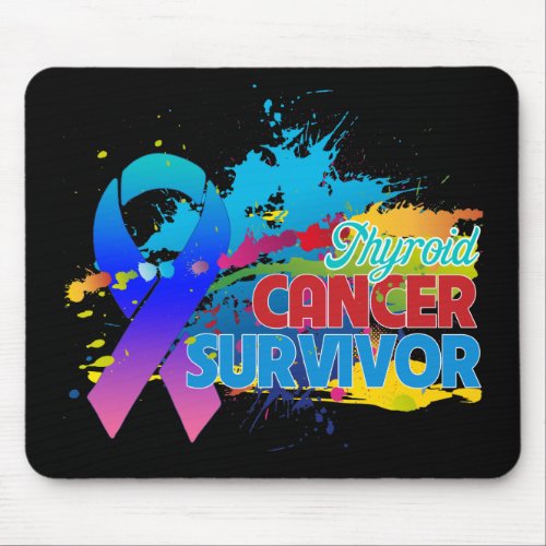 Splash of Color _ Thyroid Cancer Survivor Mouse Pad