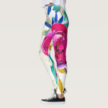 Splash of Color Watercolor Floral Flowers Custom Leggings<br><div class="desc">Splash of Color Watercolor Floral Flowers Custom Leggings</div>