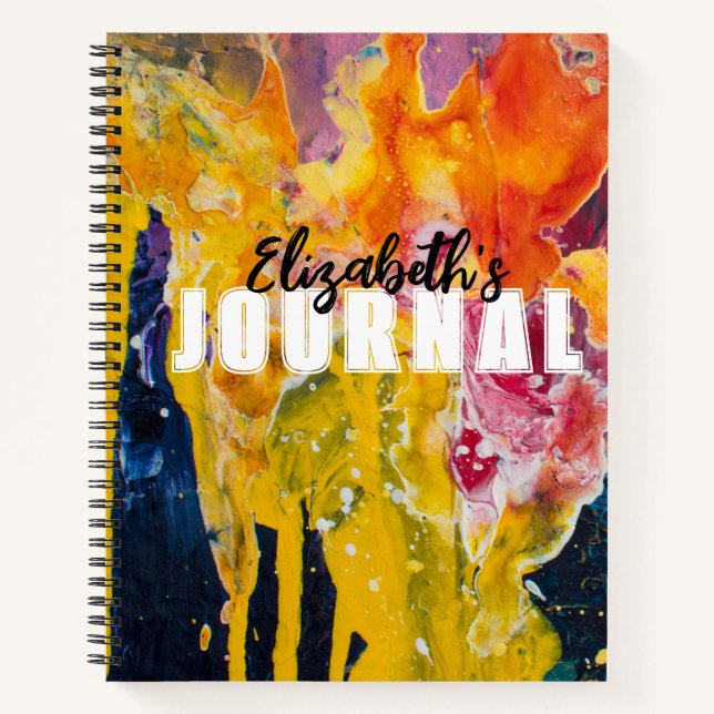SPLASH OF COLORFUL PAINT, PERSONAL JOURNAL (Front)