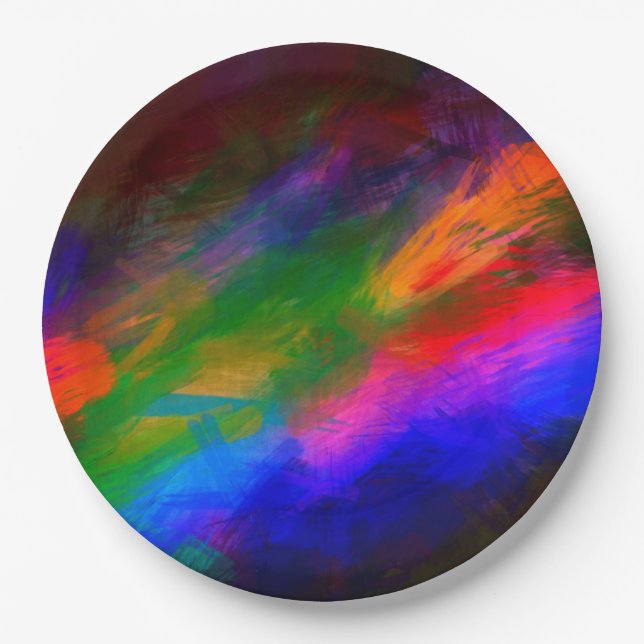 Splash of Colors Paper Plate (Front)