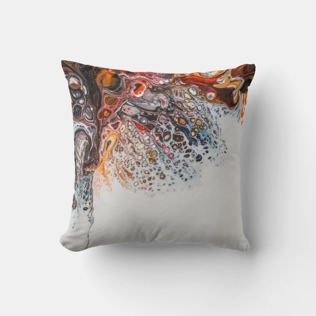 Splash of colours art throw pillow (Front)