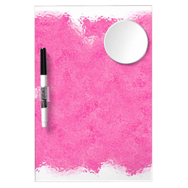Splash of HOT PINK Dry Erase Board With Mirror | Zazzle