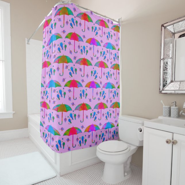 Splash of Nature at Sundown Shower Curtain (In Situ)