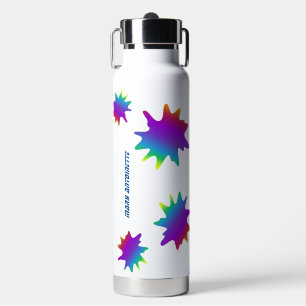Splash of neon color water bottle