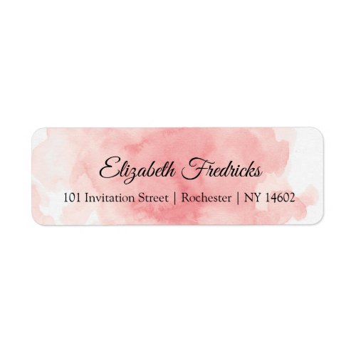 Splash of Pink Wedding Return Address Labels