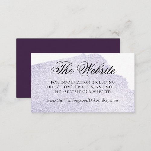 Splash of Purple  Dark Moody Watercolor Website Enclosure Card