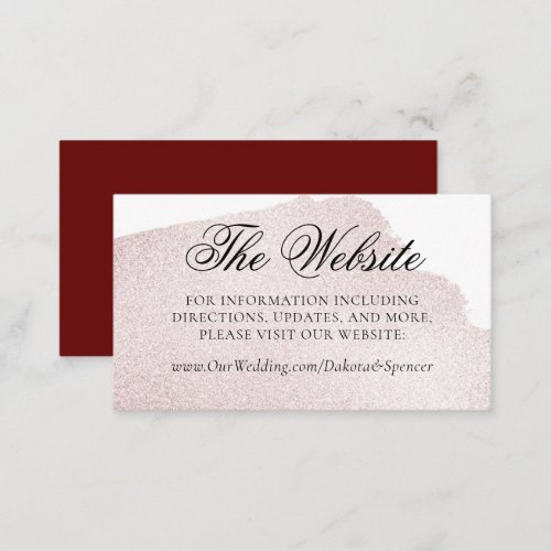 Splash of Red  Elegant Modern Watercolor Website Enclosure Card