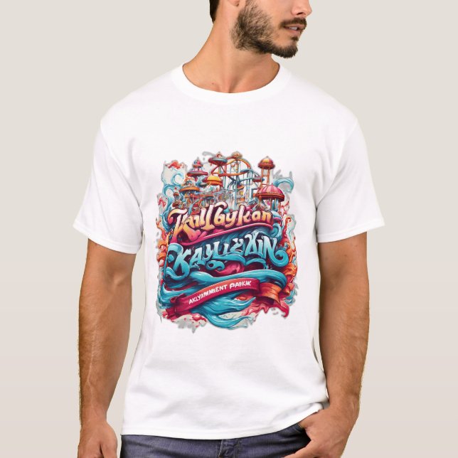 Splash of Thrills: Kalyan Amusement Park Logo T-Sh T-Shirt (Front)