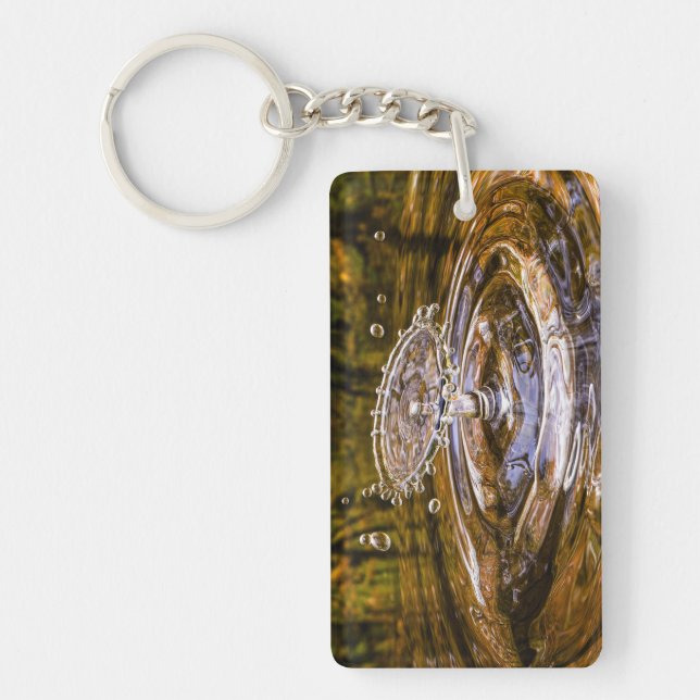 Splash of Water Drip Drop Keychain (Front)