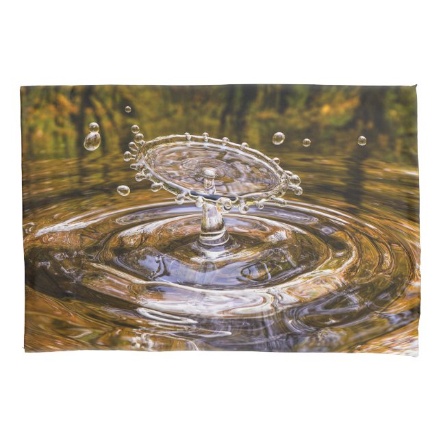 Splash of Water Drip Drop Pillow Case (Front)