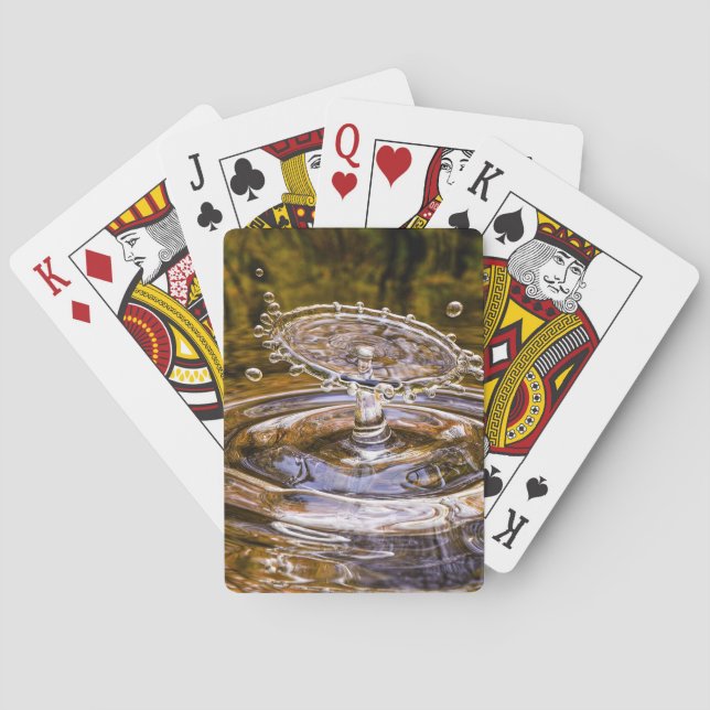 Splash of Water Drip Drop Poker Cards (Back)