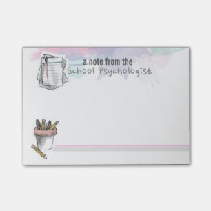 Splash of Watercolor School Psychologist Post-it Post-it Notes