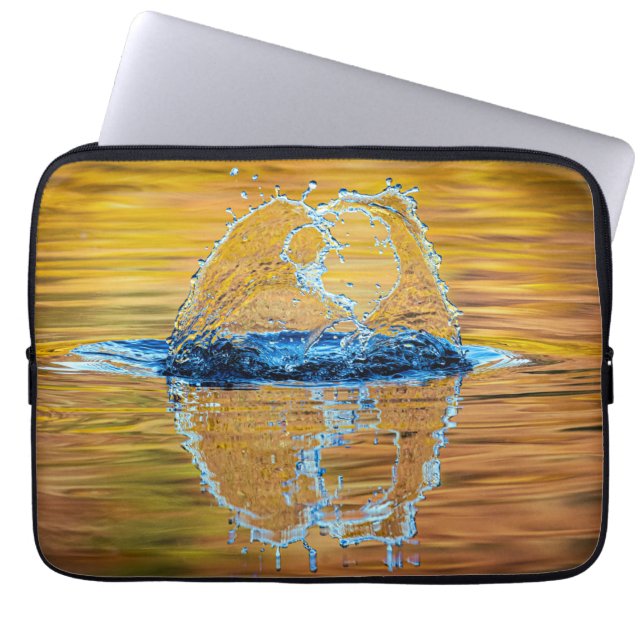 Splash on a fall evening laptop sleeve (Front)