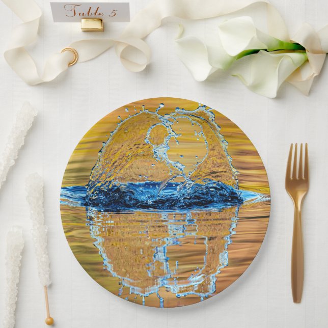 Splash on a fall evening paper plates (Wedding)