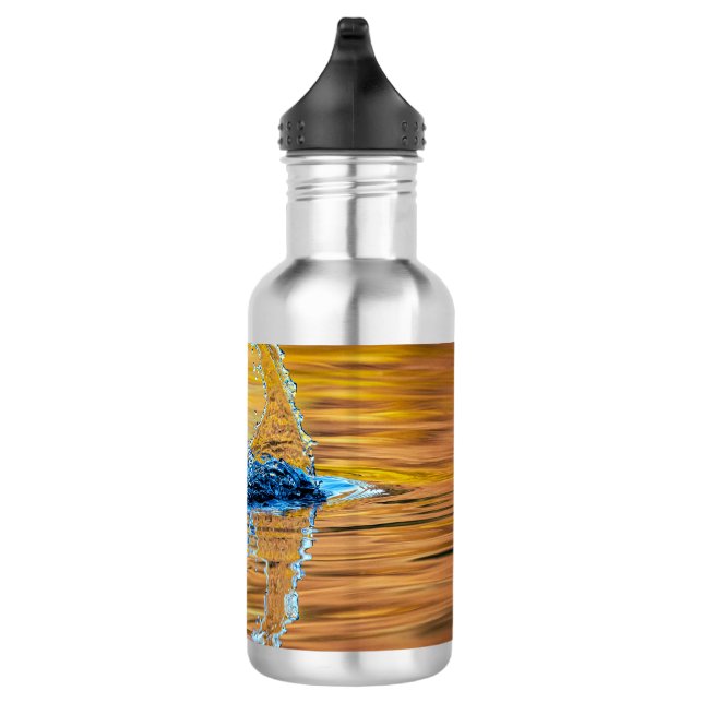 Splash on a fall evening stainless steel water bottle (Right)