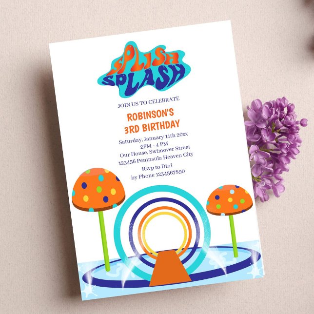 Splash Pad Birthday  Invitation (Creator Uploaded)
