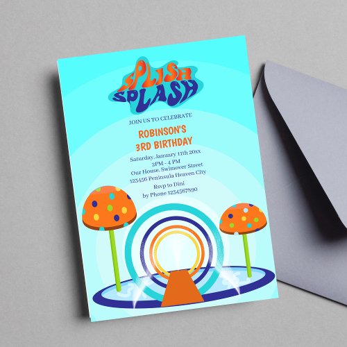 Splash Pad Birthday  Invitation