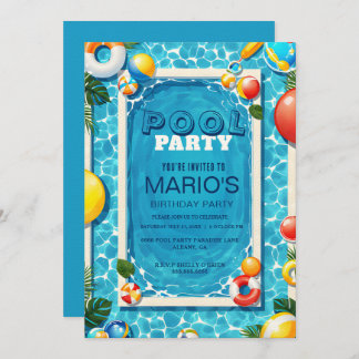 Splash Pad Party Invite - Custom Swim Invitation