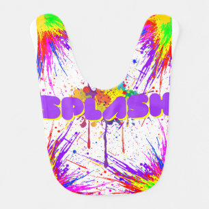 splash paint baby bib