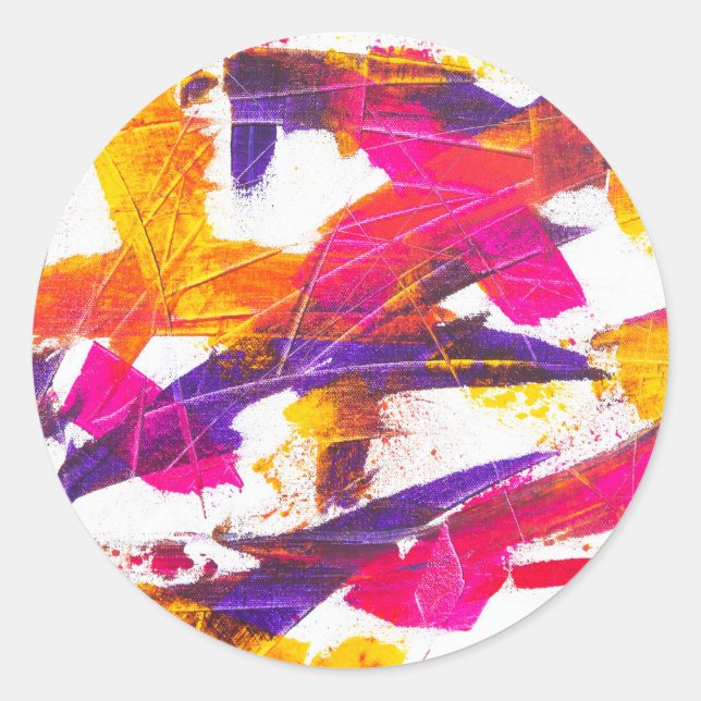 splash paint classic round sticker (Front)