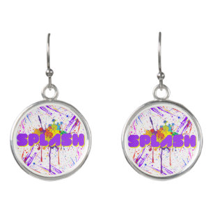splash paint earrings