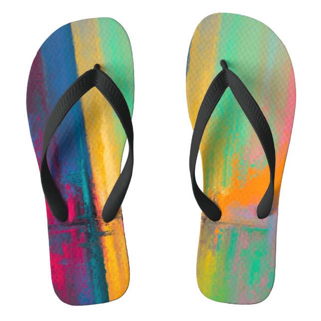 Splash paint flip flops (Footbed)