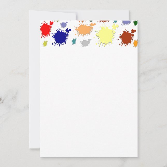 Splash Paint Invitation (Front)