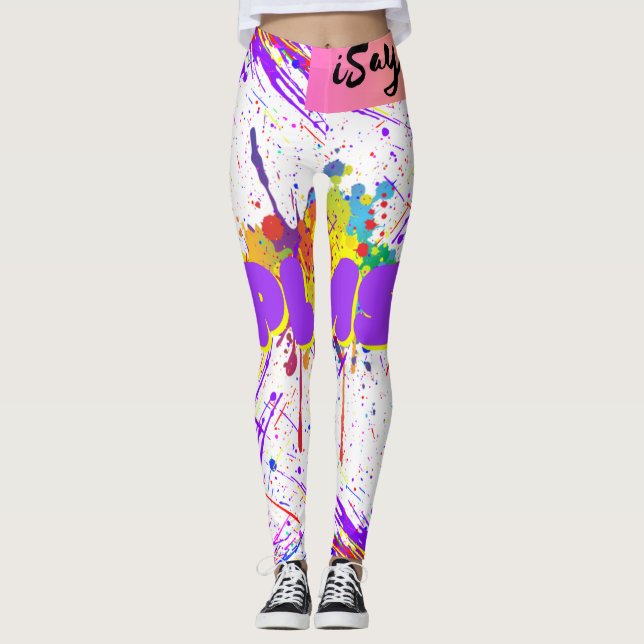 splash paint leggings (Front)
