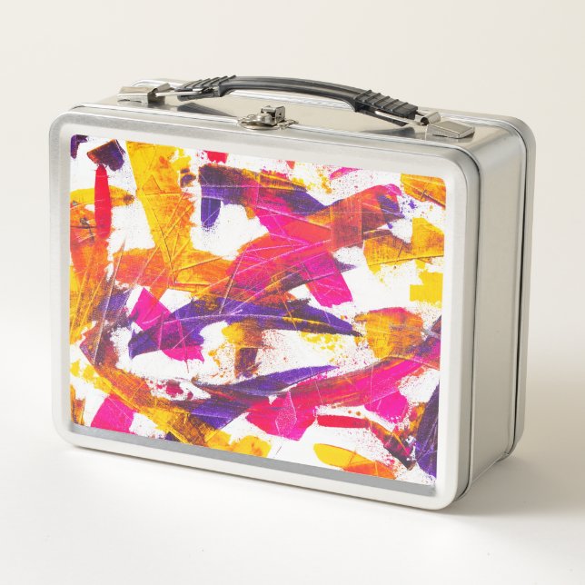 splash paint metal lunch box (Front)