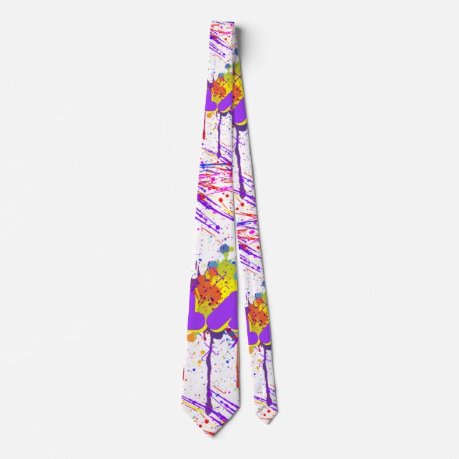 splash paint neck tie (Front)