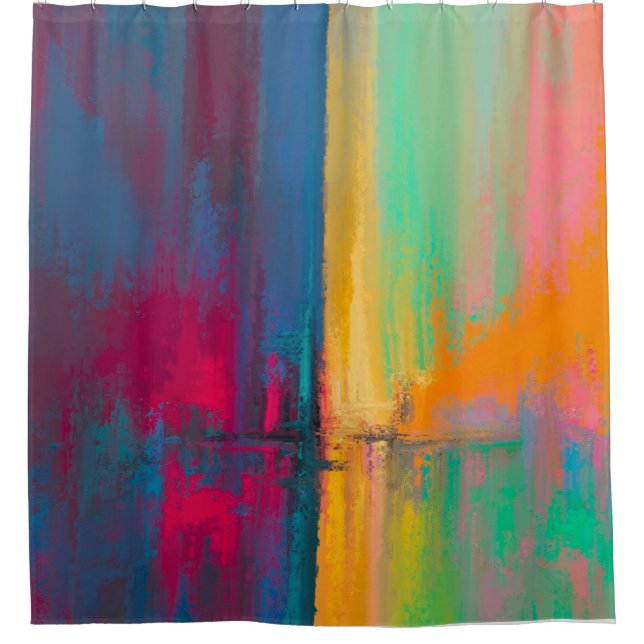 Splash paint shower curtain (Front)