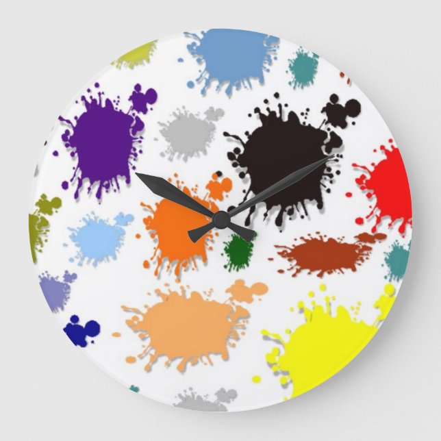 Splash Paint Wall Clock (Front)