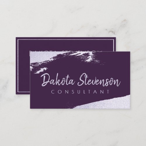 Splash Professional  Eggplant Purple Paint Smudge Business Card