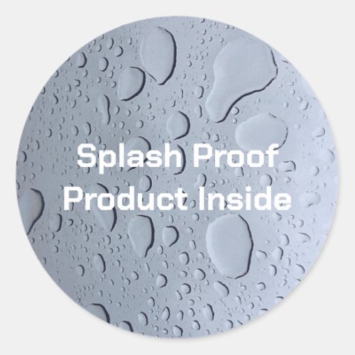 Splash Proof Custom Text Water Drops Package Label