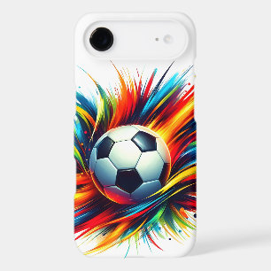 Splash Soccer Ball Futuristic Football Abstract iPhone 17 Air Case