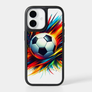 Splash Soccer Ball Futuristic Football Abstract iPhone 17 Case