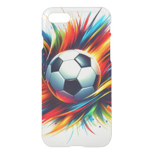 Splash Soccer Ball Futuristic Football Abstract iPhone SE/8/7 Case