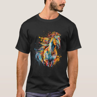 Splash Sulphur Horse Colorful T-Shirt
