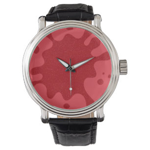 Splash Tomato Red Art Watch – Customizable
