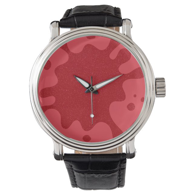 Splash Tomato Red Art Watch – Customizable (Front)